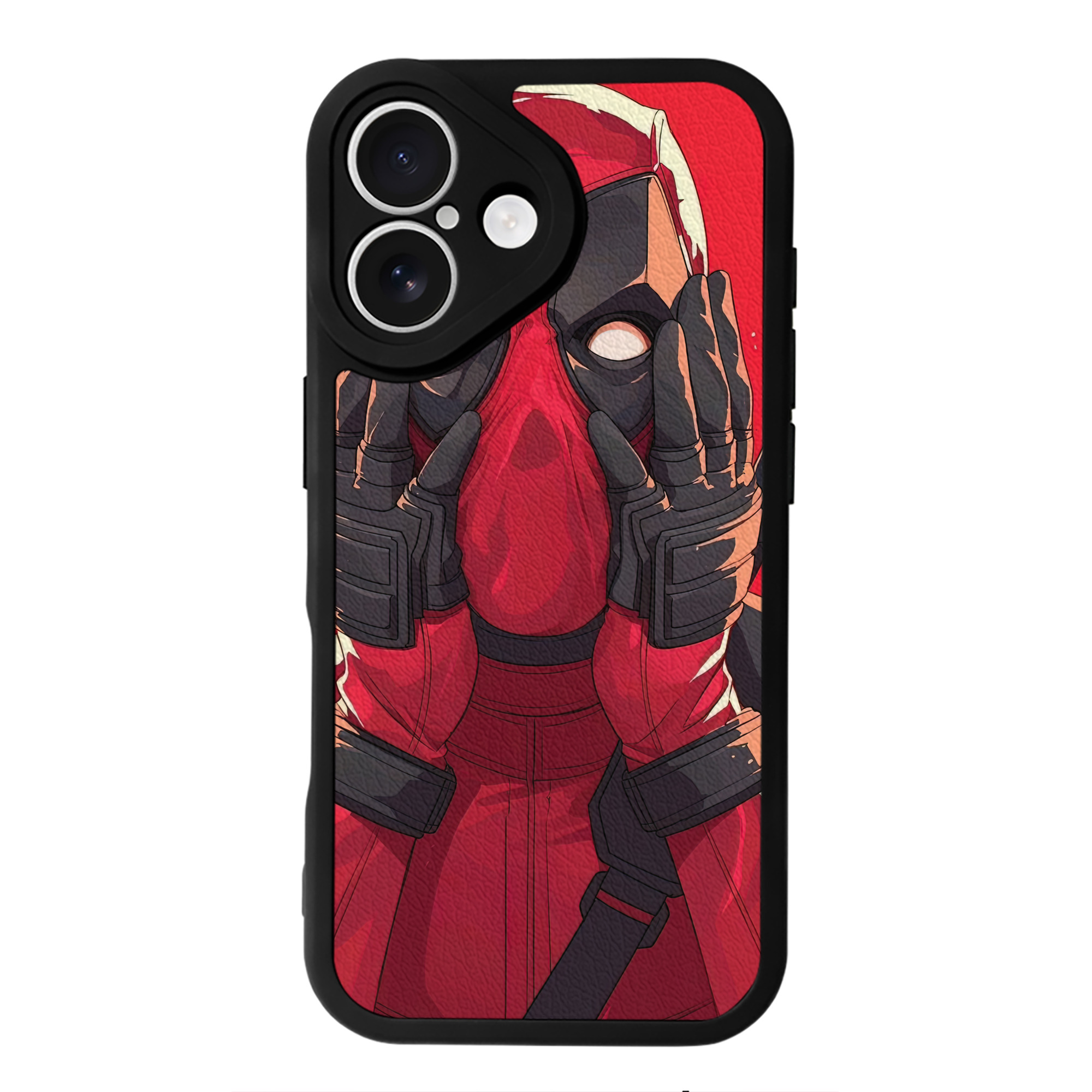 （画像用） Deadpool デッドプール 【iPhone 16シリーズ対応】シリコンスマホケース（レザー調） 材質：シリコン